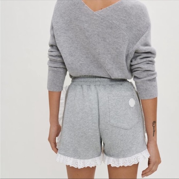 MAJE FLEECE SHORTS WITH EMBROIDERED RUFFLES - Picture 4 of 6